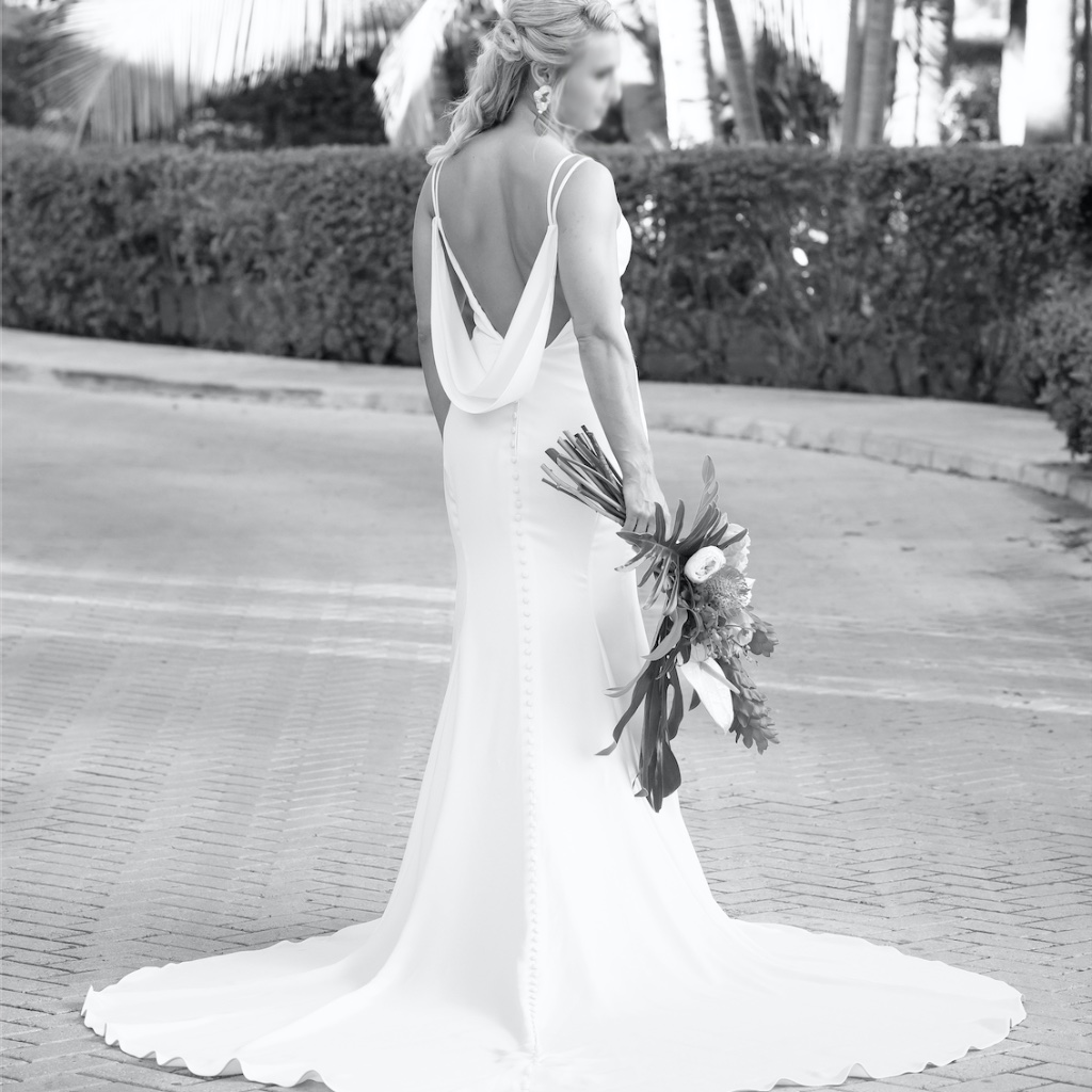 Stella York White Crepe 6705 Wedding Dress